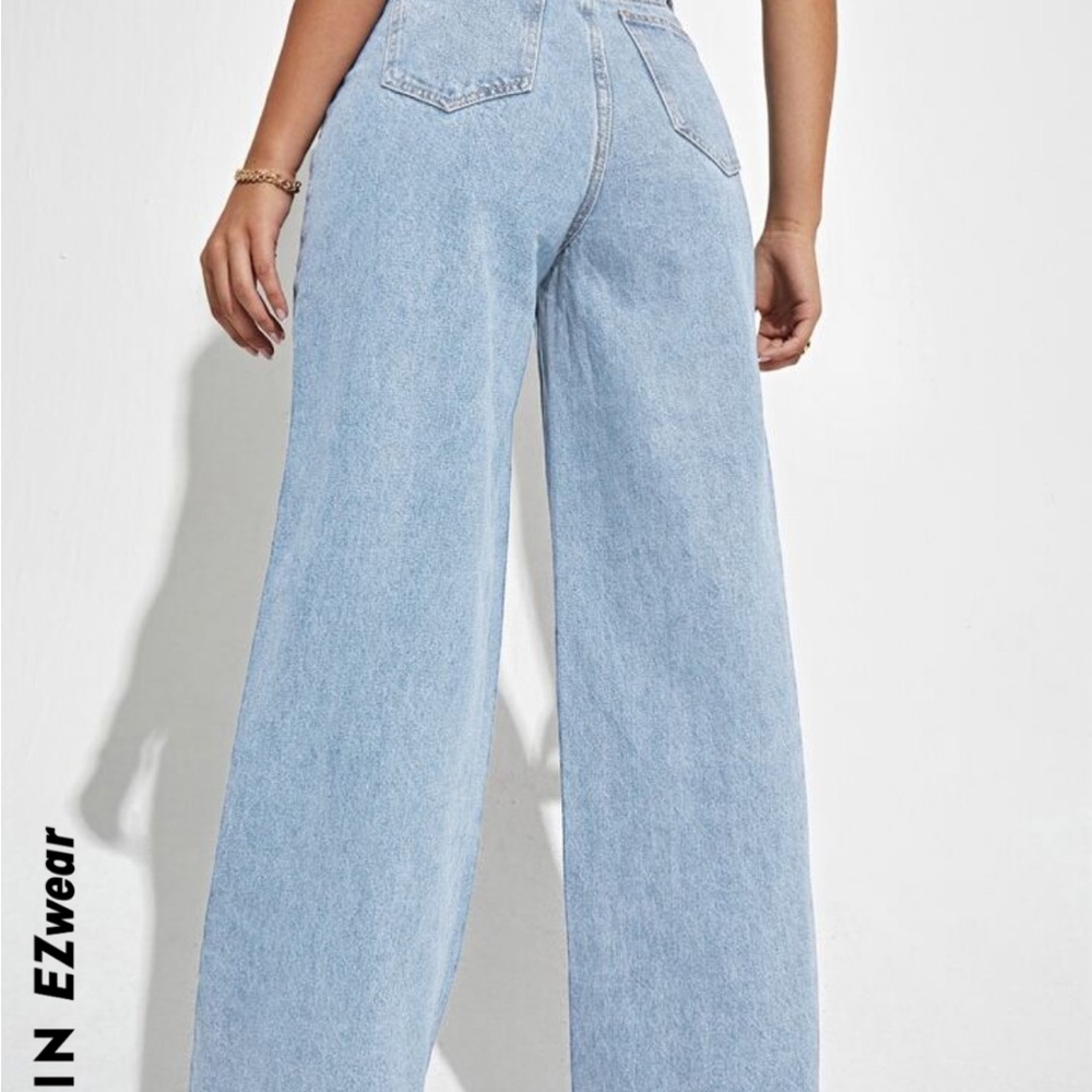 Brand New Size XS SHEIN EZwear High Waist Wide Leg Jeans - Picture 3 of 6